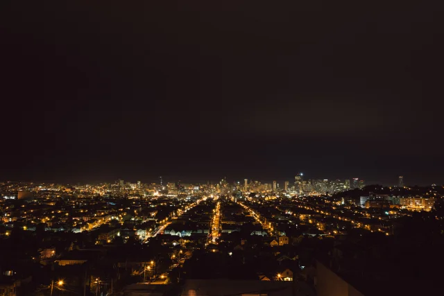 Bernal Hill at Night